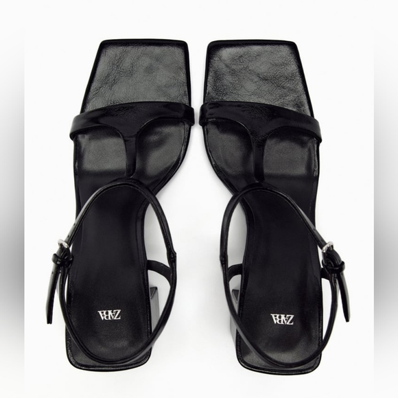 ZARA BLOCK HEEL SANDALS - Picture 4 of 5